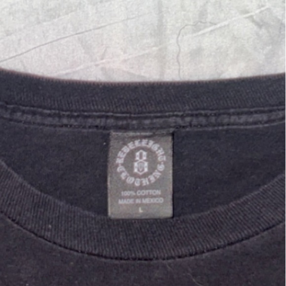 Rebel 8 Mens Black Grunge Skate Long Sleeve Logo Streetwear Y2K Punk - Picture 4 of 7